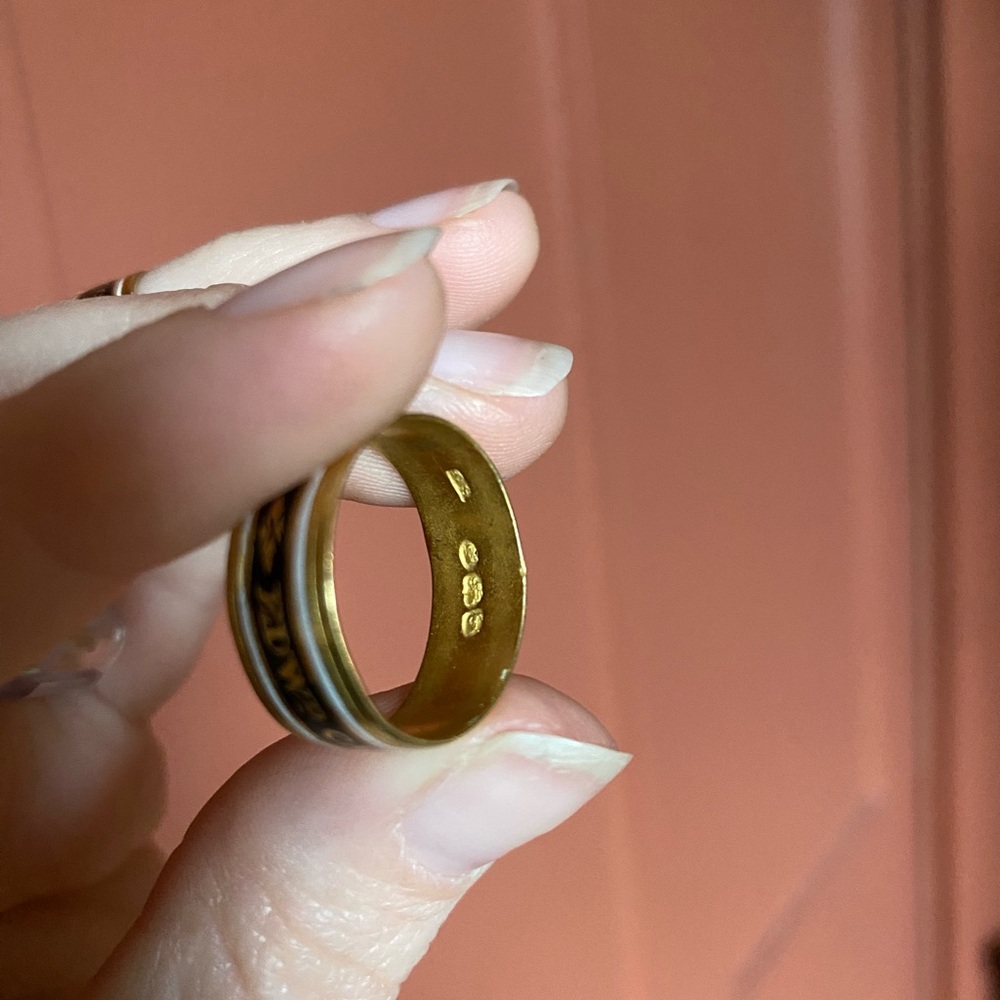Two 18k Mourning Rings - Picture 12 of 13